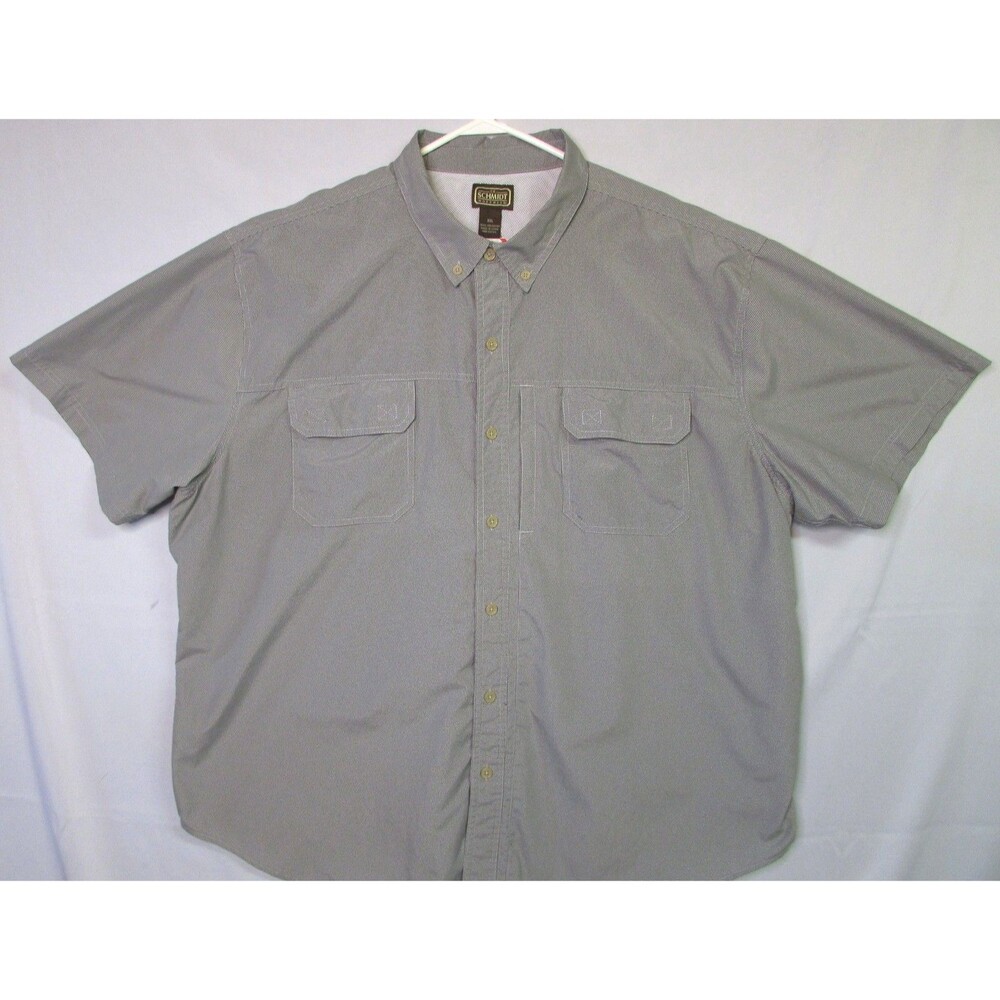 Schmidt Workwear Shirt Mens 3XL Short Sleeve Button Up Utility Pockets Outdoor